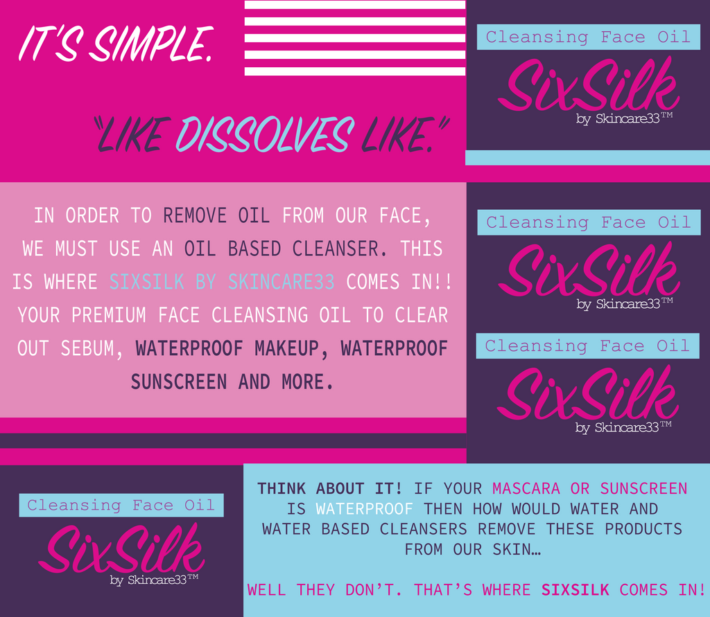 SixSilk Face Oil Cleanser - Step #1 of the Viral DOUBLE CLEANSE